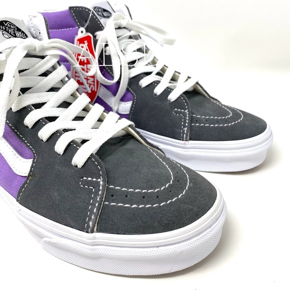 VANS SK8-HI Suede Canvas Retro Sport Lavender Grey - Picture 3 of 9